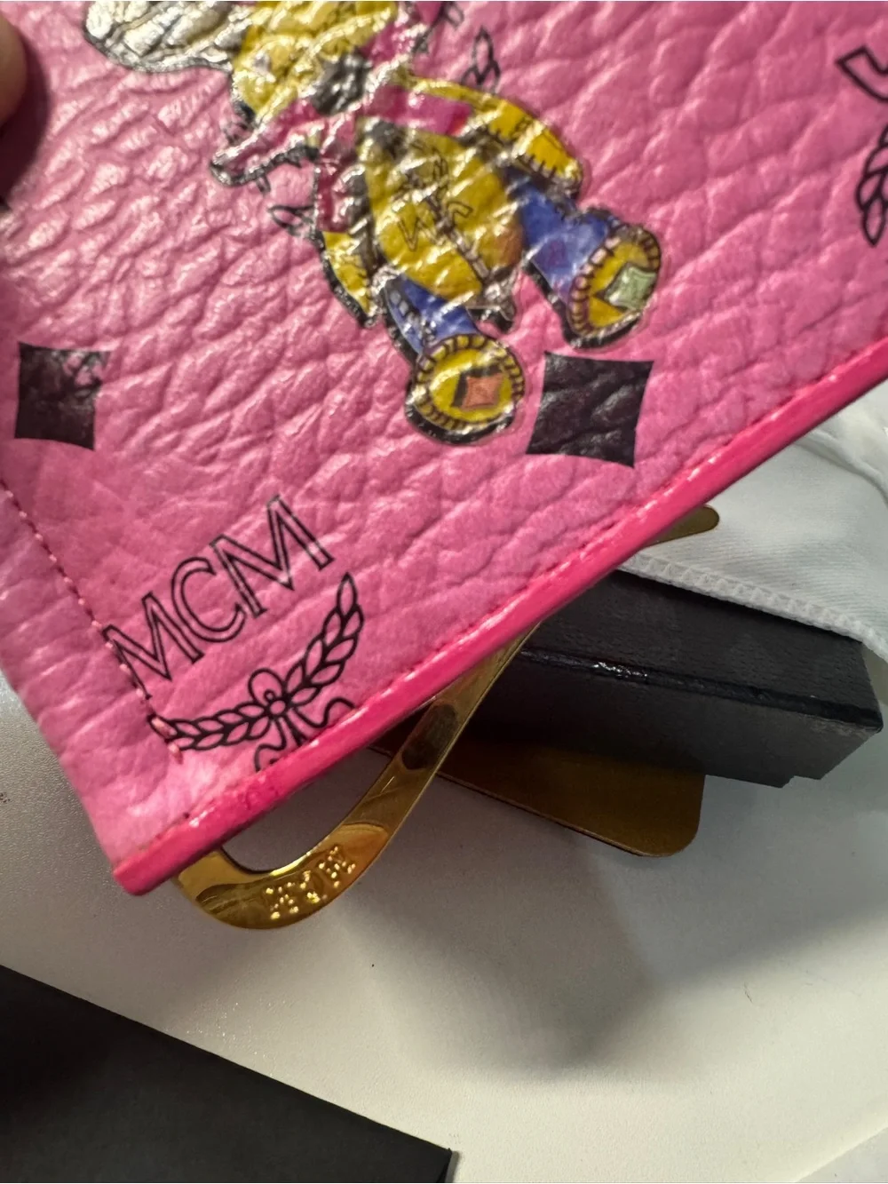 MCM compact leather